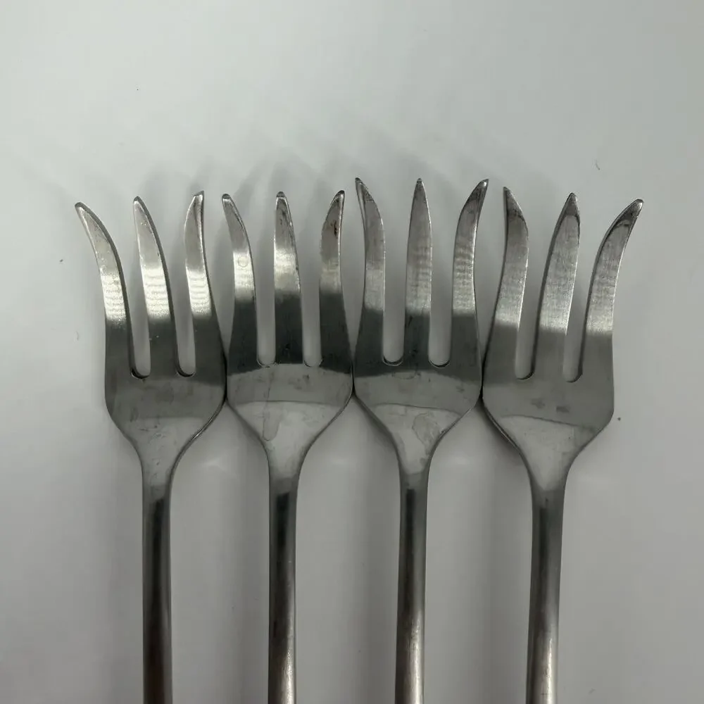 4X CF Cooper Bros QUEEN ANNE Stainless Cocktail Seafood Forks England